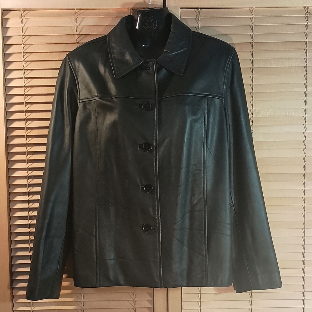 J.G. Hook Genuine Leather jacket Size Medium - Picture 4 of 5